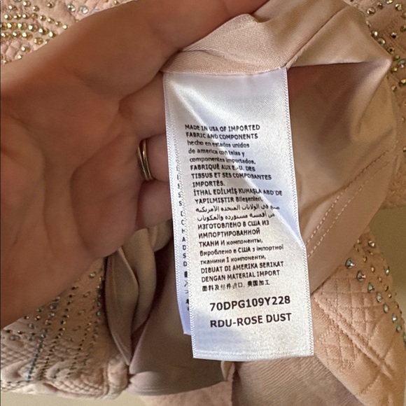 NWOT Bebe Blush Pink Rose Dust Sequin Bodycon Mini Dress Size Medium - Picture 5 of 9